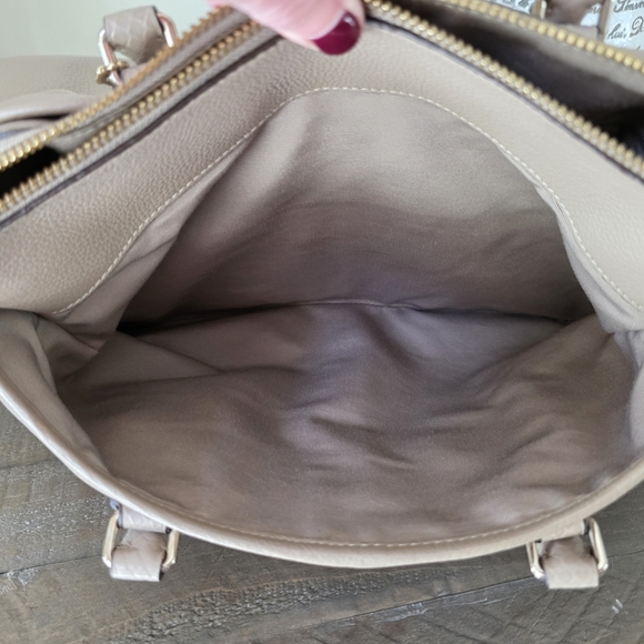 Coach Morgan Satchel/Shoulder Bag In Taupe Pebble Grain Leather With Exotic Trim - Picture 7 of 16